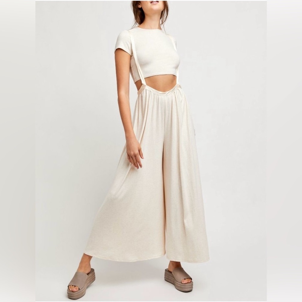 Free People Brookside 2 Piece Overall Set. Size L. NWOT - Picture 2 of 15